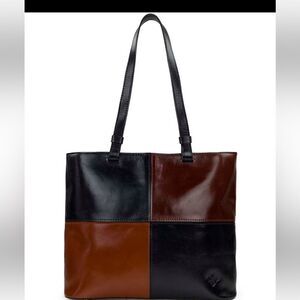 Patricia Nash Braden Colorblock Leather Tote Bag